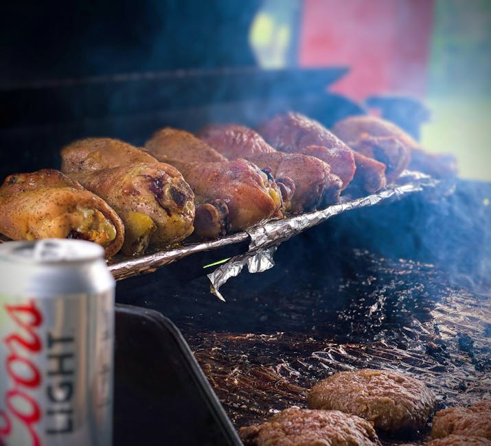 Delicious grilled chicken with beer, perfect for summer BBQs.