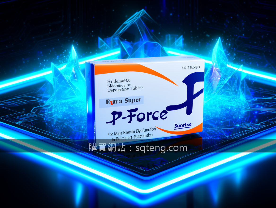 FUTURISTIC TECH with neon LED lights. Place the P-Force Extra Super Sildenafil &