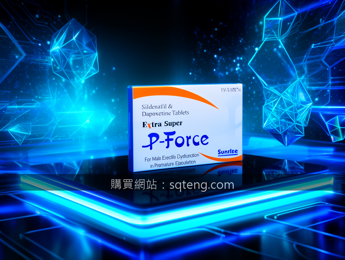 FUTURISTIC TECH with neon LED lights. Place the P-Force Extra Super Sildenafil &