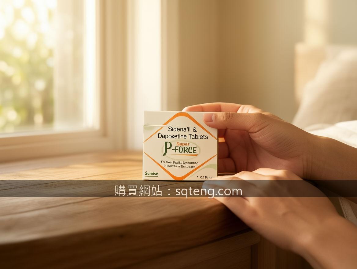 Lifestyle product photography. Place the Sildenafil & Dapoxetine Tablets Box (Ap