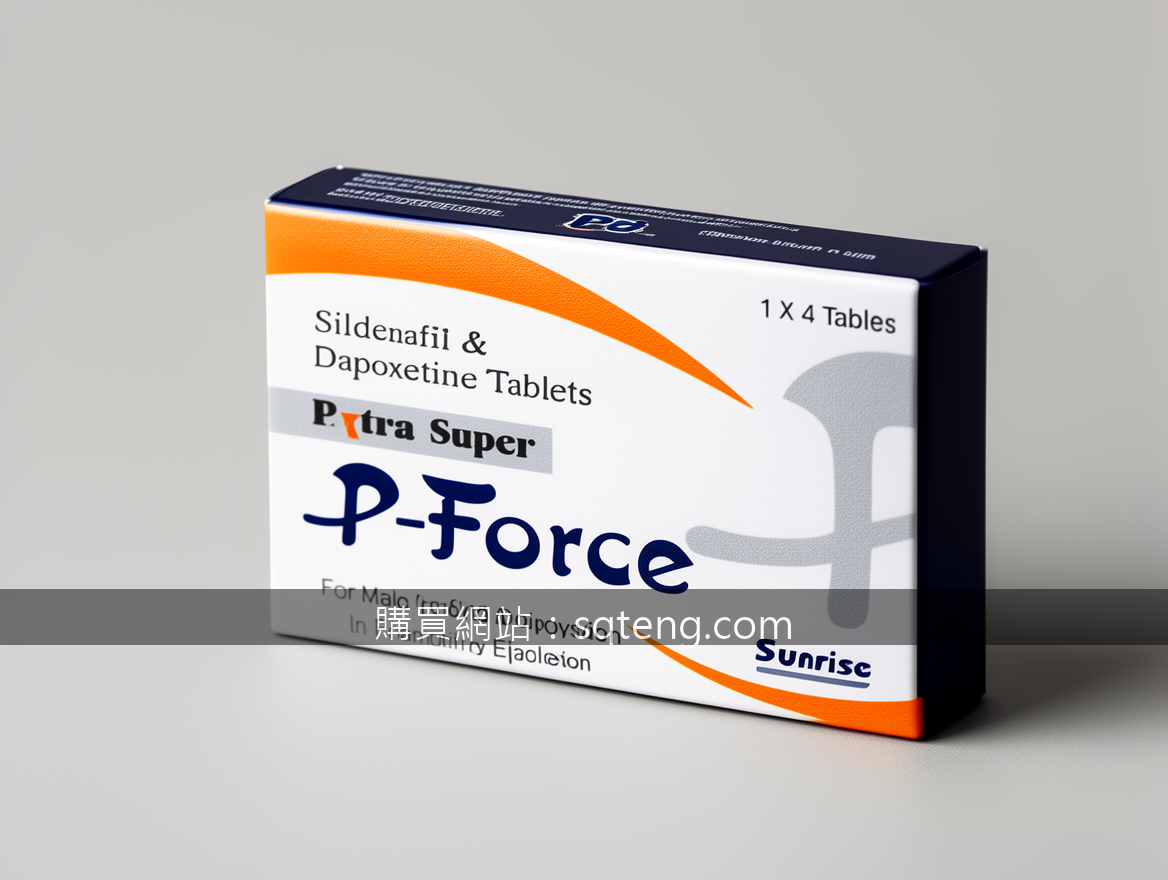 Close-up detail product photography. Photograph the P-Force Sildenafil & Dapoxet